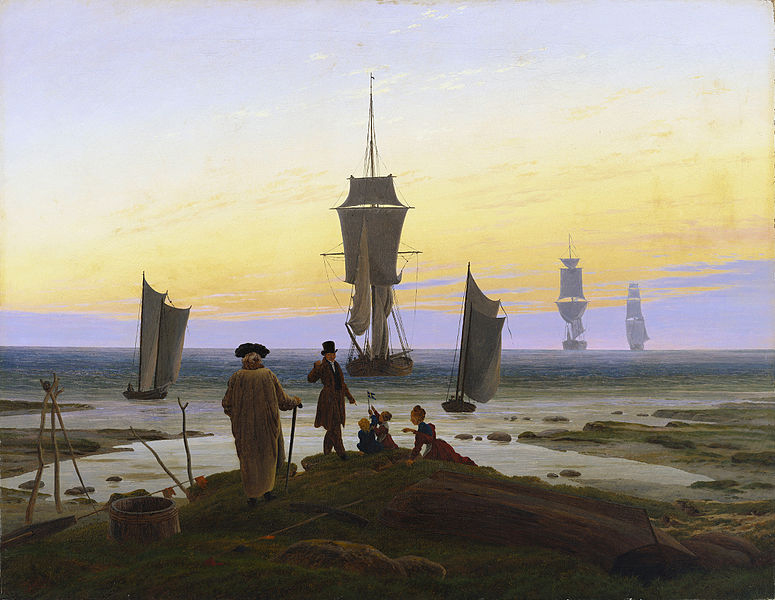 Caspar David Friedrich The life stages (beach picture, beach scene in Wiek